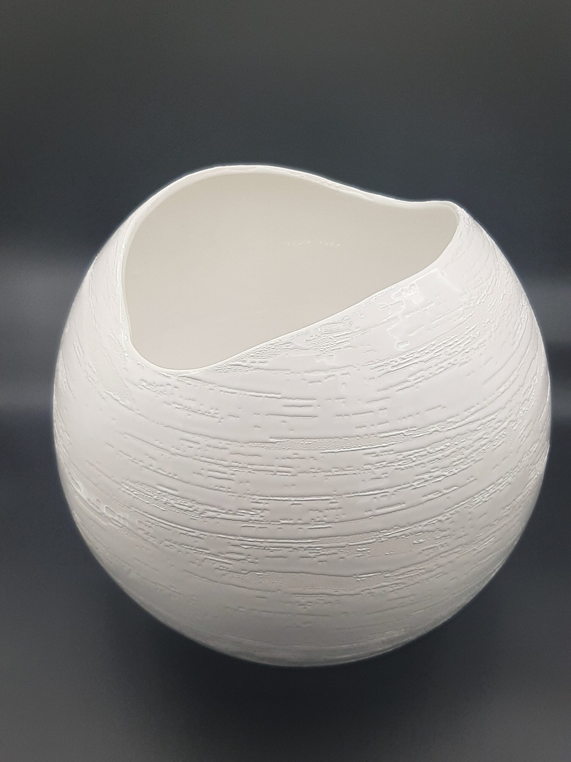 Vaso Ceramica Conico Bianco Grande