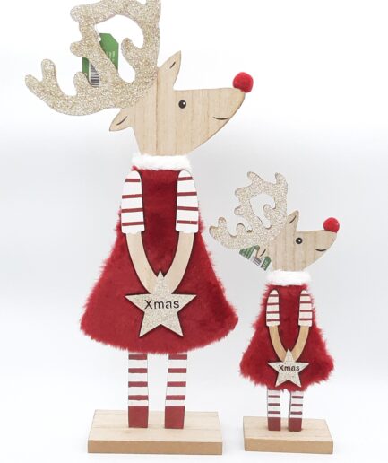 Renna in legno Xmas