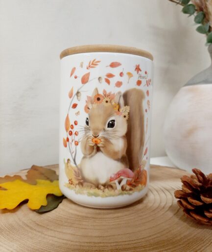 "Bosco" Barattolo in ceramica scoiattolo