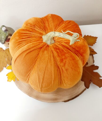 Zucca grande in velluto arancione medio
