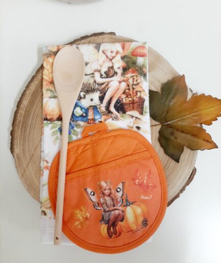 Set asciugapiatti, presina zucca e cucchiaio