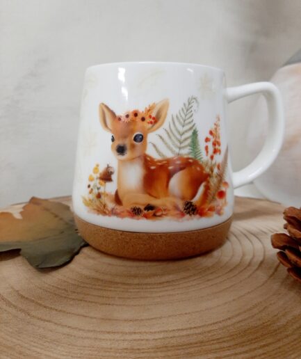 "Bosco"Tazza mug cerbiatto e lumaca