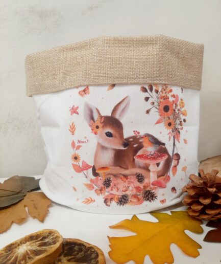 "Bosco" cestino in stoffa Cerbiatto