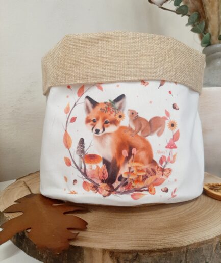 "Bosco" cestino in stoffa Volpe