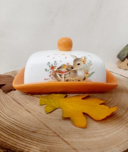 "Bosco" Portaburro in ceramica c/coperchio e scat. regalo