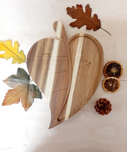 Tagliere/vassoio a foglia