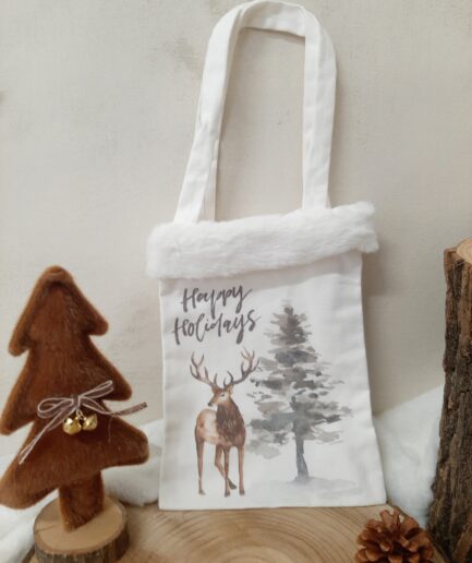 Borsetta "Natura" cervo e scritta