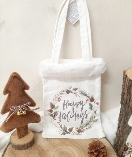 Borsetta "Natura" Ghirlanda e scritta