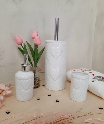 Set bagno in ceramica bianco