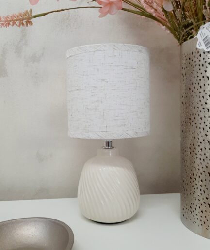 Lampada in ceramica lucida avorio