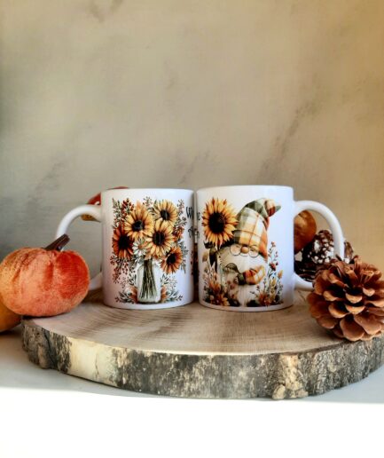 "Gnomi del Bosco" Tazza Mug Gnomo con Girasole