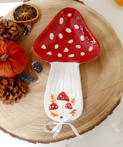 Poggiamestolo fungo rosso a pois