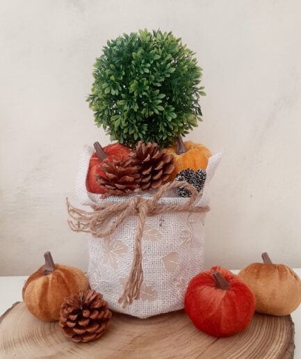 Cestino bianco autunnale
