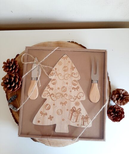 Set formaggio con tagliere albero