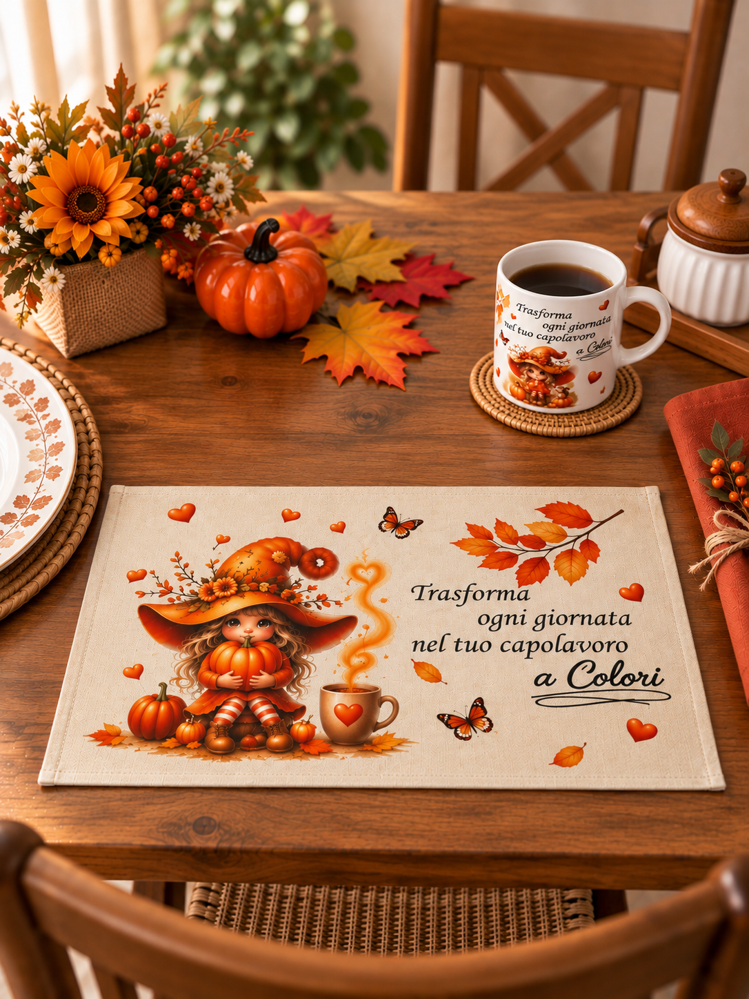 Atmosfera autunnale dai colori caldi
